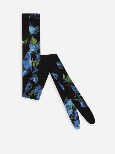 Dolce & Gabbana Tulle tights with bluebell print