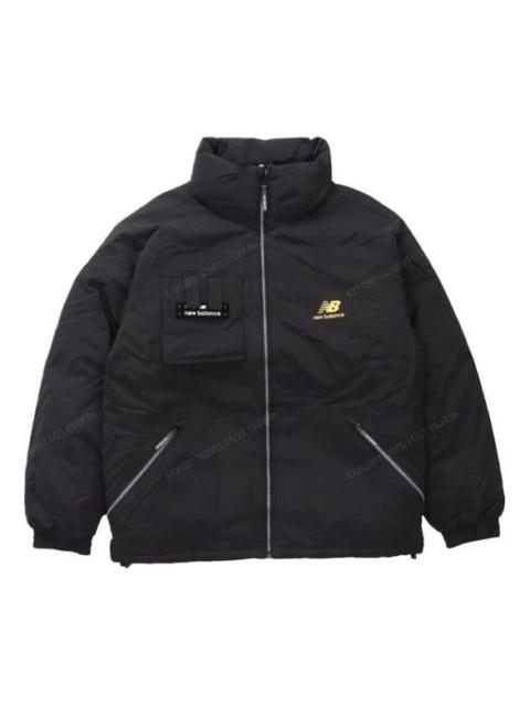 New Balance New Balance Logo Print Puffer Jacket 'Black White' AMJ14308-BK