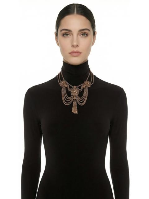 NORMA KAMALI CHAIN DROP NECKLACE WITH TASSEL