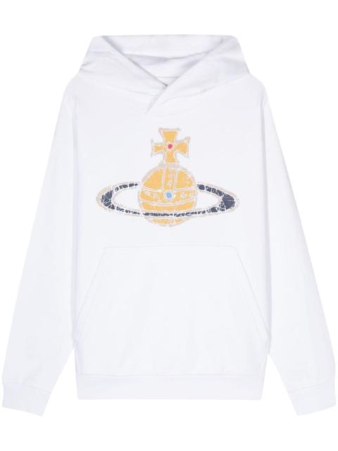 Orb-logo-print cotton hoodie