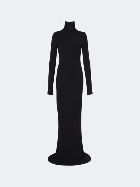 MUGLER Turtleneck wool-blend jersey maxi dress