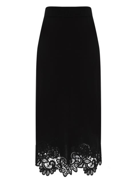 Zimmermann VALIANT MERINO LACE MIDI SKIRT