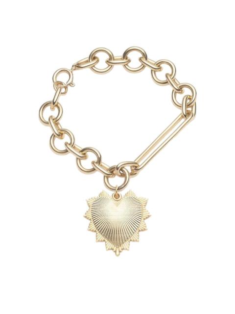 FOUNDRAE Oversized Heart Token Clip Bracelet