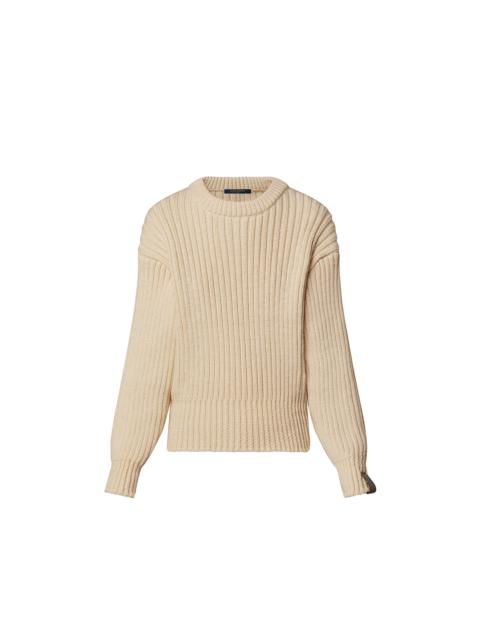 Louis Vuitton Elbow Patch Ribbed Pullover