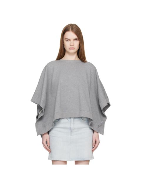 MM6 Maison Margiela Gray Unbrushed Cotton Sweatshirt