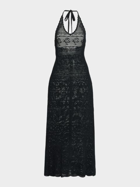 LoveShackFancy Cillian Pointelle Knit Maxi Dress