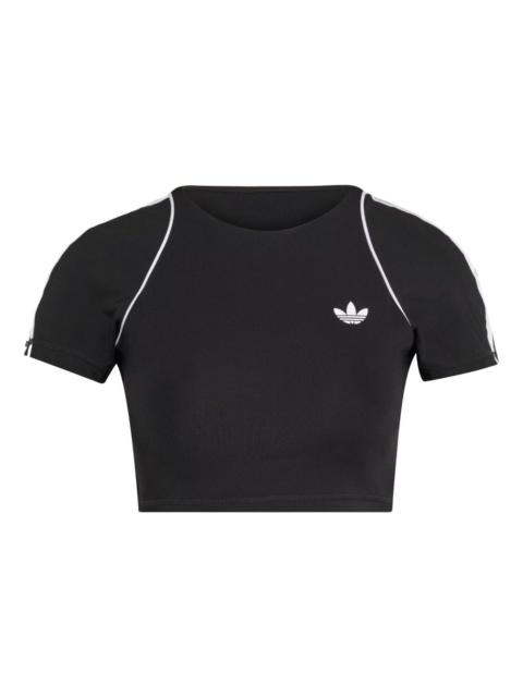 adidas (WMNS) adidas Sport Superstar Bra T-Shirt Asia Sizing 'Black' KT6950