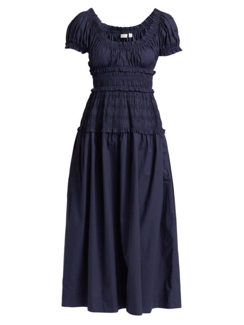 DÔEN Women's Leanne Cotton Scoopneck Midi-Dress - Adriatic