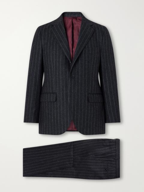 RUBINACCI Pinstriped Virgin Wool-Flannel Suit