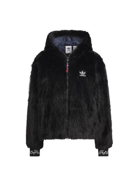 (WMNS) adidas Originals X Feifei Ruan CNY FUR Jackets Asia Sizing 'Black' IX4226