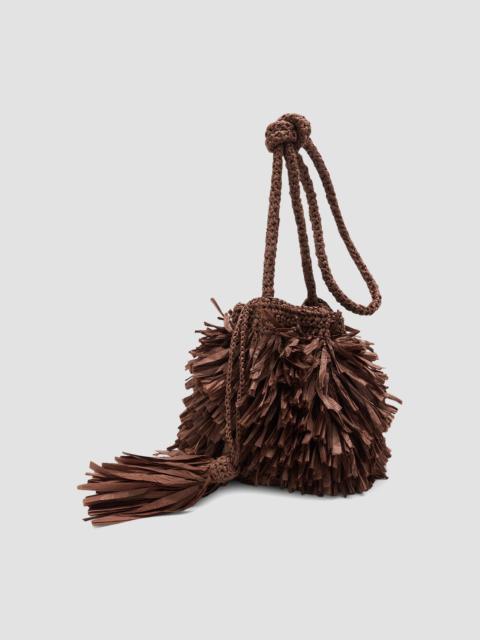 A.L.C. A. L.C. Women's Sasha Fringed Paper Yarn Crossbody Bag - Chocolate