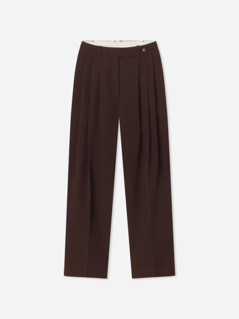 CO Wide Leg Pleated Pant in Linen
