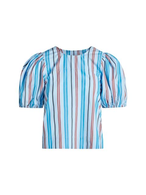 stripe-print organic cotton blouse
