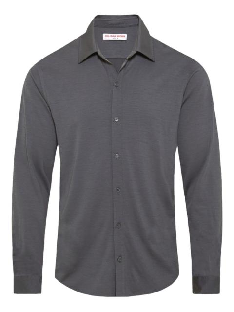 ORLEBAR BROWN long-sleeve pointed-collar shirt
