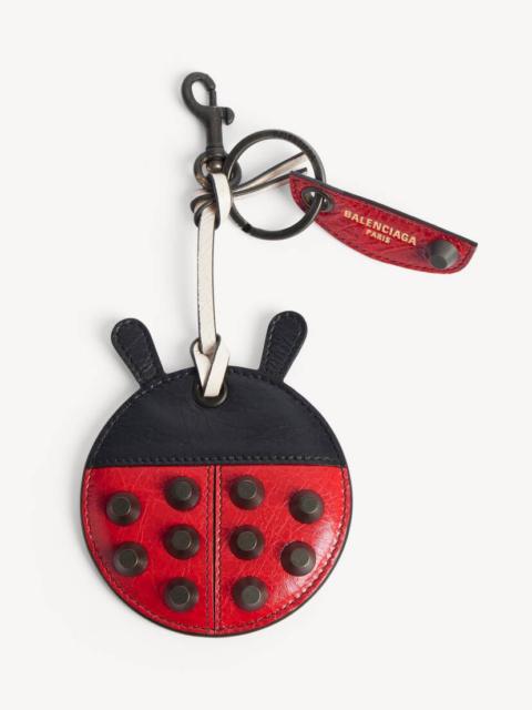 BALENCIAGA Women's Le City Ladybug Keychain/charm in Black/red