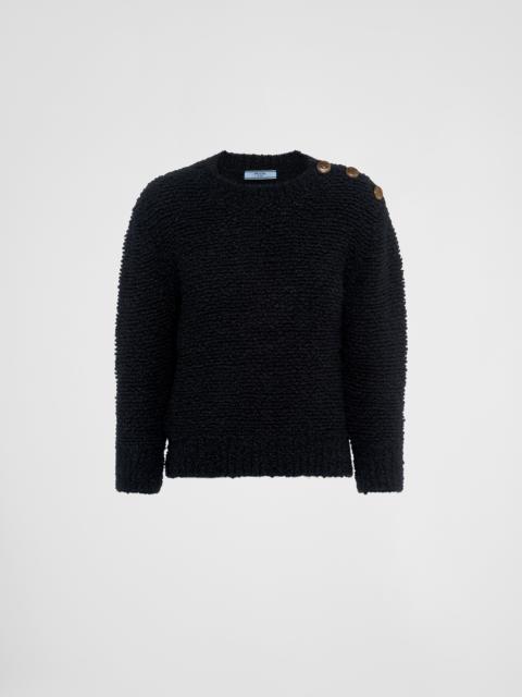 Bouclé mohair crew-neck sweater