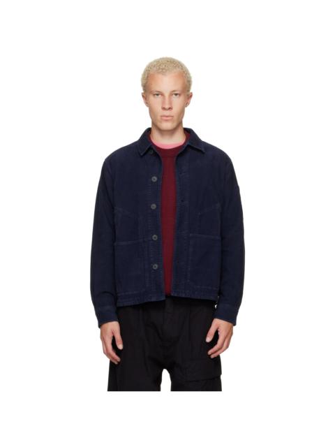 C.P. Company Navy Corduroy Button Lens Jacket