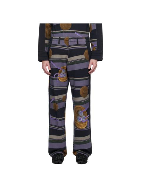 Kiko Kostadinov Black Riadis Printed Trousers