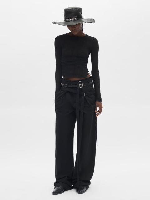Ann Demeulemeester Jilleke High Comfort Double Belted Trousers