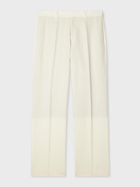 Paul Smith Ivory Linen Trousers