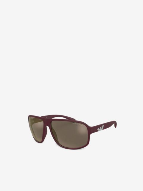EMPORIO ARMANI logo-plaque pilot-frame sunglasses