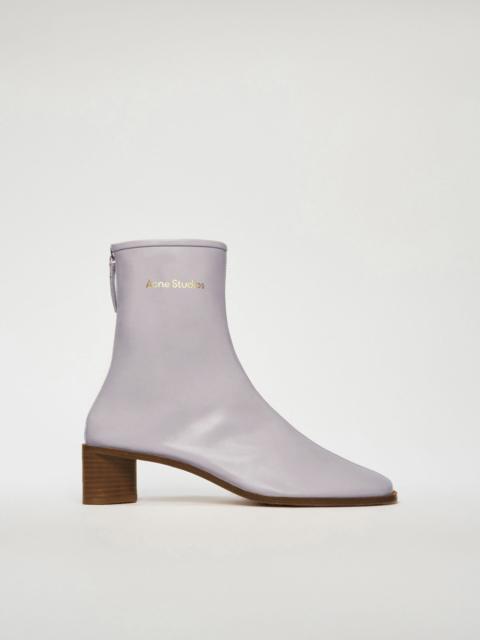 Acne Studios Branded leather boots old pink/beige