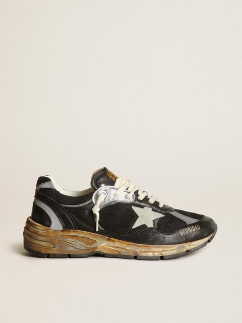 Golden Goose Men's Dad-Star in black mesh and nappa with ice-colored star
