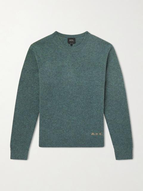 A.P.C. Edmond Logo-Intarsia Wool Sweater