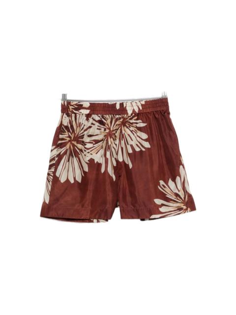Printed Silk Shorts