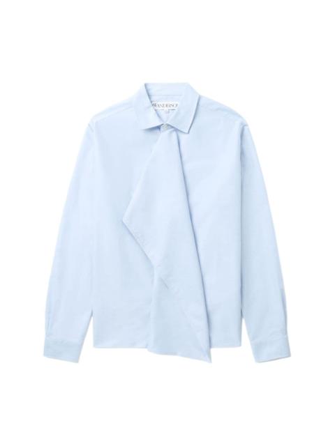 draped-detailing cotton shirt