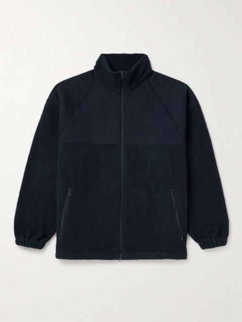 BEAMS PLUS Mil Panelled Cotton-Jersey and Fleece Zip-Up Jacket