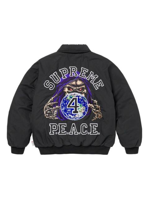 Supreme FW23 FW23 Week11 Peace Embroiderd Work Jacket 'Black' SUP-FW23-182