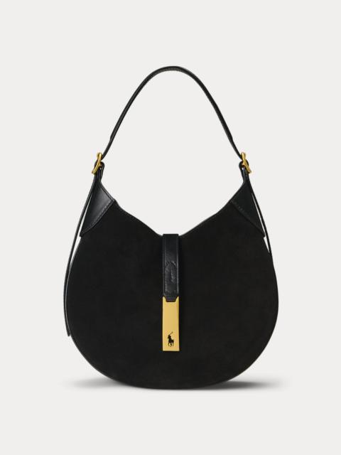 Polo Ralph Lauren Polo ID Suede-Leather Small Shoulder Bag