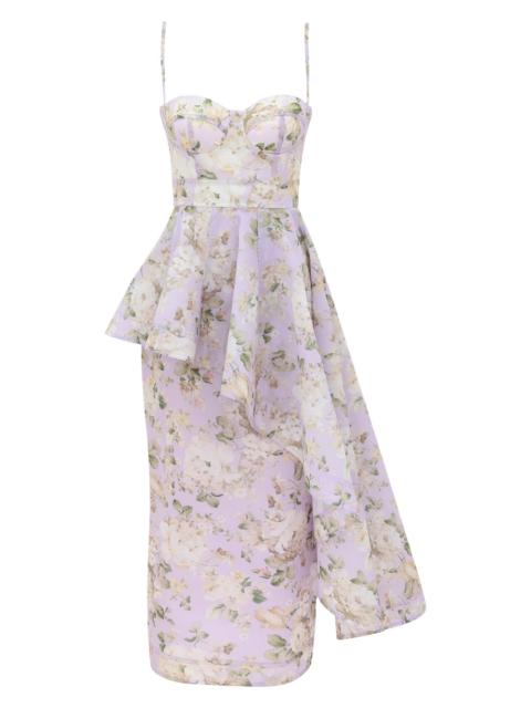 Zimmermann CLASH CORSET MIDI DRESS