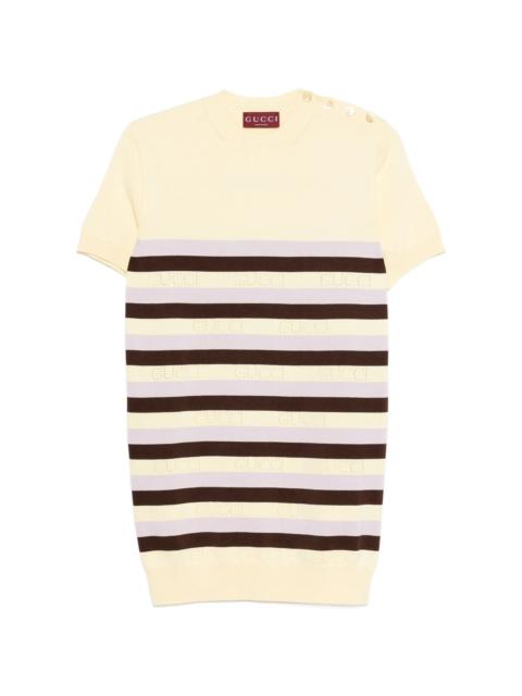 GUCCI Gucci Button Striped T-shirt