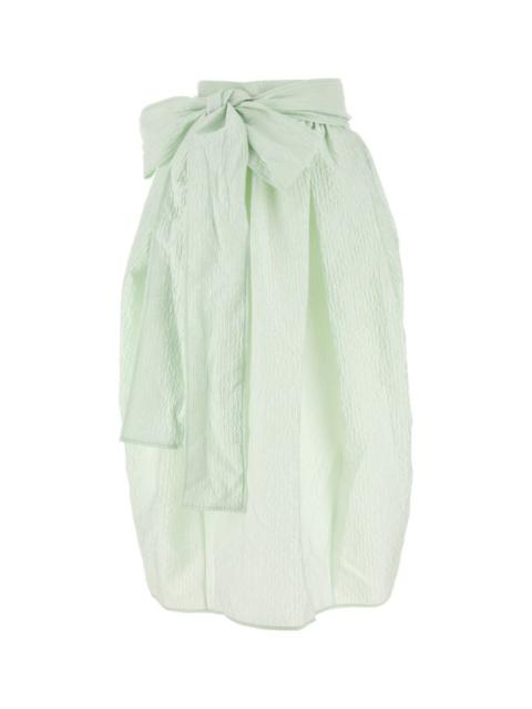 Mint green polyester blend skirt