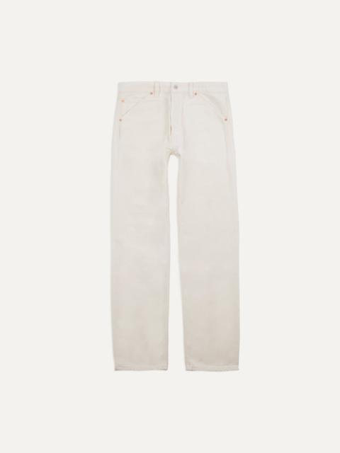 Drake's Ecru 12.7oz Selvedge Denim Tonal Stitch Five-Pocket Jeans