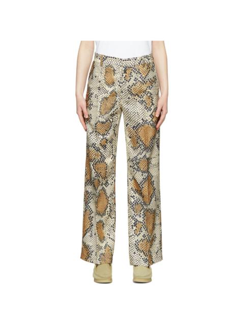 Stockholm Surfboard Club Beige Polyester Trousers