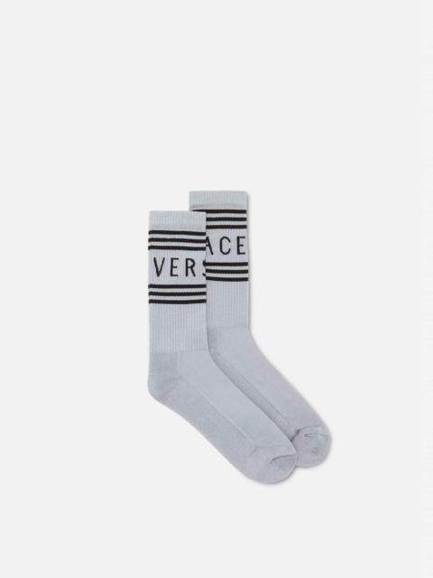 VERSACE 1990s' vintage logo socks