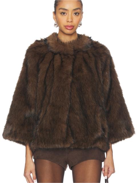 GUIZIO Faux Fur Topper