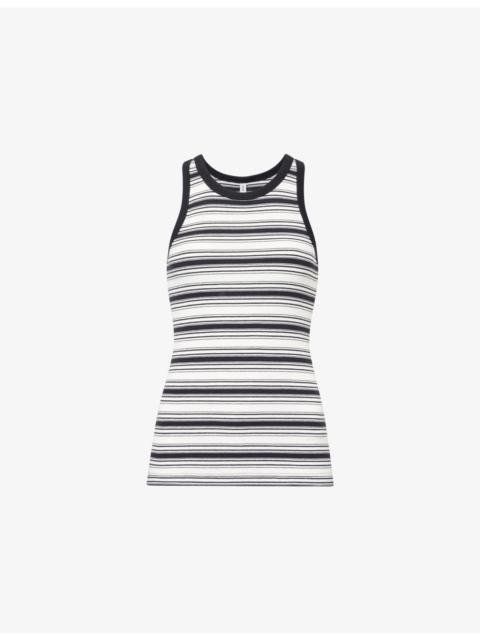 SAMSØE SAMSØE Alexo Striped Sleeveless Cotton Top