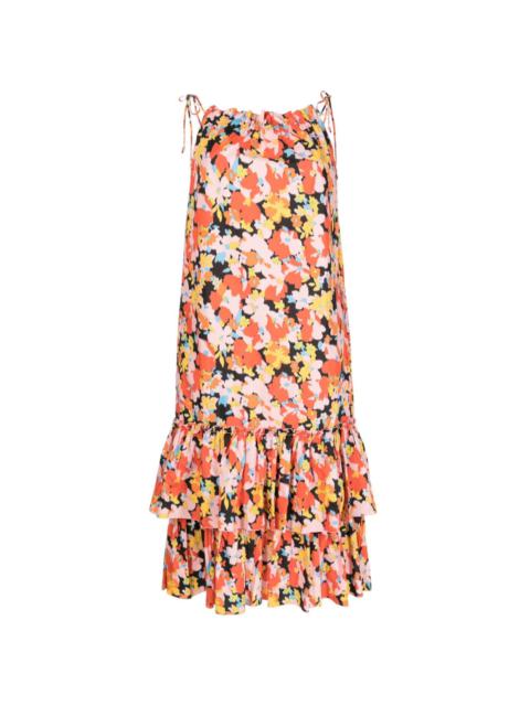 floral-print cotton dress