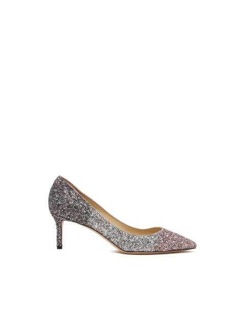 JIMMY CHOO Romy glittered pumps