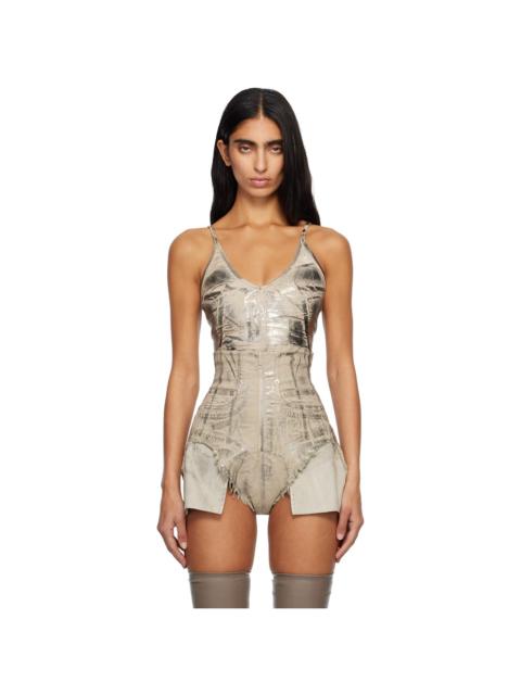 Rick Owens DRKSHDW Gray Concordians Foil Denim Camisole