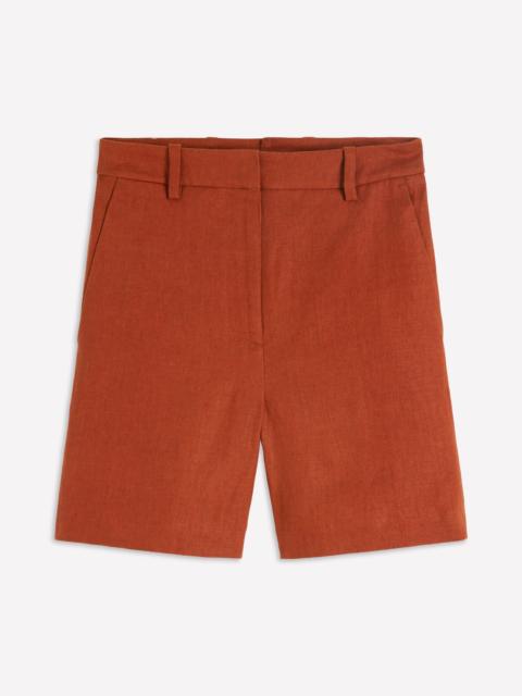 BODEN Belgravia Linen Shorts-Burnt Orange