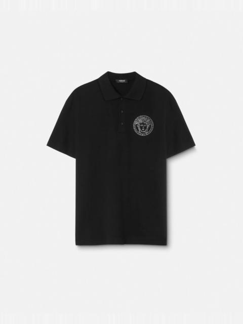 VERSACE Embroidered Medusa Polo Shirt