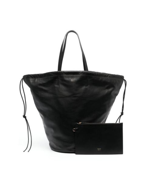 Osa leather drawstring tote bag