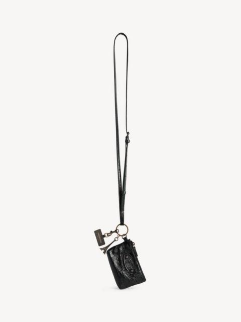BALENCIAGA Women's Le City Phone Strap With Pouch in Black