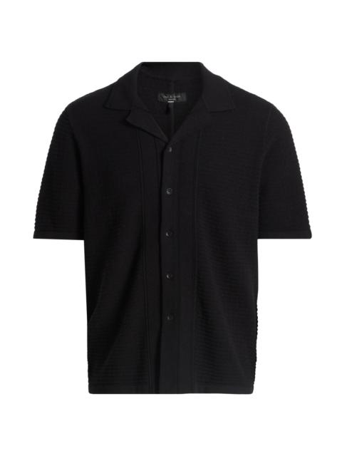 rag & bone Men's Zuma Ottoman Cotton-Blend Camp Shirt - Black