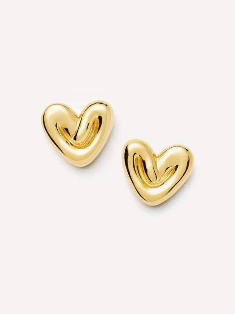 MISSOMA 18ct Gold-Plated Puffy Heart Oversized Stud Earrings